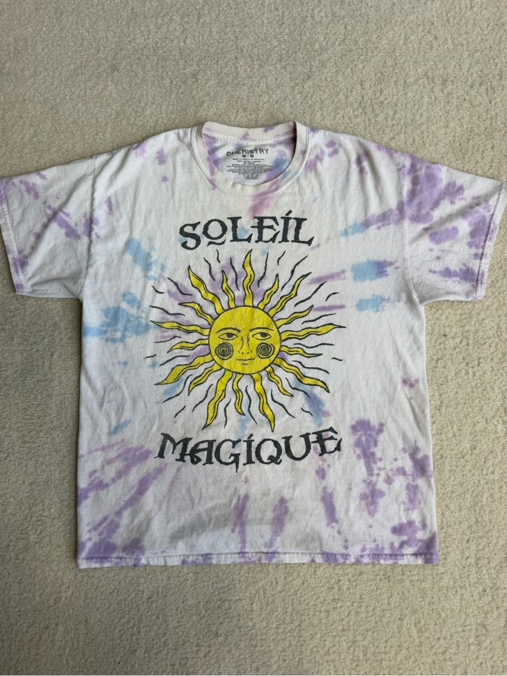 Chemistry Soleil Magique Tee - White, Yellow, Purple Celestial Medium M T Shirt